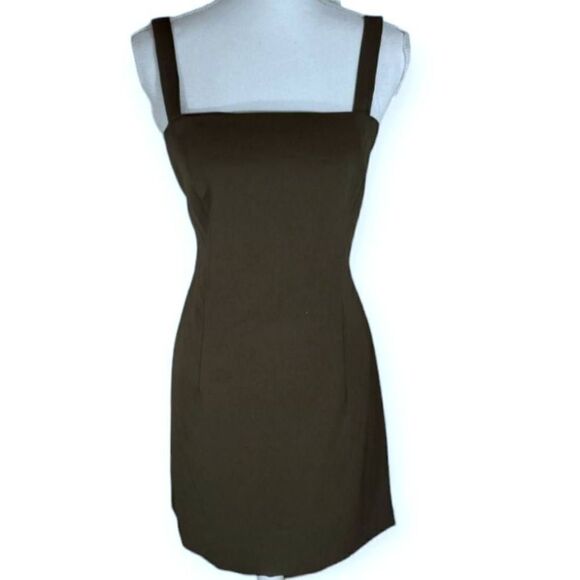 ARMY GREEN DRESS SZ.9/10 EUC. - Picture 1 of 6